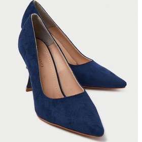 Resim Mubiano Hakiki Deri Mb970-lcv Kadın İnce 9 Cm Topuklu Lacivert Süet Stiletto & Topuklu Ayakkabı Lacivert 