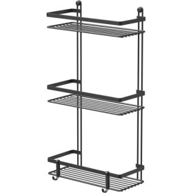 Resim Tekno-tel 3 KATLI KANCALI BANYO RAFI SİYAH ES065H 