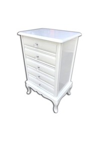 Resim Şifonyer Aslan Model Kayın Torna Ayak Çekmec 1Adet Parlak Beyaz N (382059832) 