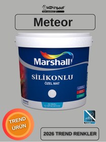Resim Marshall Silikonlu Özel Mat Silinebilir Kokusuz İç Cephe Boyası Meteor 