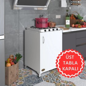 Resim Kenzlife Ocak Dolabı Hoşseda Byz 85*60*56 Hazır Mutfak Klasik Set Üstü Ocak Için Arkalıksız 
