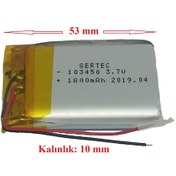 Resim Sertec 103450 1800 mAh 3.7V Lityum Polimer Pil 