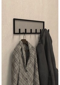 Resim Aju Duvar Askısı Portmanto Elbise Havlu Askılığı Ev Banyo Mutfak Düzenleyici Modern 7 Kol Metal Askılı Siyah 
