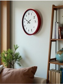Resim 36 Cm Kırmızı Dekoratif Duvar Saati Çok Renkli 