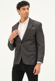 Resim VALUE Gri Slim Fit Astarlı Erkek Klasik Şık Ceket Blazer 