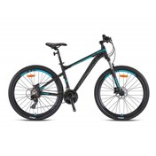 Resim Kron 29J KRON XC 100 HD DAĞ BİSİKLETİ - MAT SİYAH GRİ TURKUAZ - 51 KADRO 