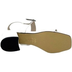 Resim Kindep Desniy Topuklu Kadın Sandalet Beyaz Beyaz 