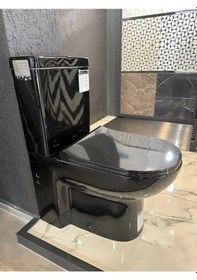 Resim Modern Duvara Sıfır Siyah Klozet Takımı 