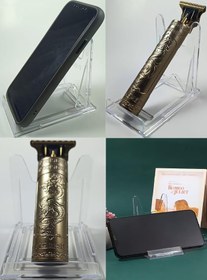 Resim Pleksi Ürün Teşhir Ayağı Sürgülü Stand 105x90x65mm Çerçeve Tabak Telefon Tıraş Makinesi Şövale (5 ADET) 