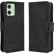Resim Motorola Moto G54 Power Kılıfı Deri Cüzdan Kapak Manyetik Kapanış Ayarlanabilir Çıkarılabilir Kartlık 