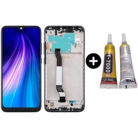 Resim Xiaomi Redmi Note 8 Uyumlu Çıtalı Oled Lcd Ekran Dokunmatik Siyah + B7000 
