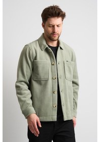 Resim Alexander Gardi Alexandergardı Gömlek Yaka Düğmeli Cep Detaylı Erkek Ceket Mint Yeşili 