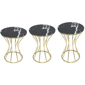 Resim Zigon Kumsaat BRC Model SİYAH MERMER Desen Metal transmisyon Çelik GOLD Renk Kaplama El Yapım 