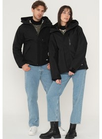 Resim Jack&jones 12238882 Kapüşonlu Erkek Mevsimlik Mont Siyah 