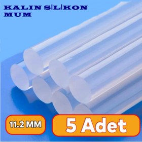 Resim Kezban Tekstil Kalın 5 ADET Mum Silikon 11.2 mm Çubuk Sıcak Silikon 