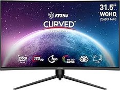 Resim MSI G32CQ5P 31.5 CURVED 1500R VA 2560X1440 (WQHD) 16:9 170HZ 1MS ADAPTIVE SYNC GAMING MONITOR 