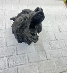 Resim Bfs 3d Siyah Ayı Başı Duvar Dekoru Modern Asılabilir Heykel 25x19 Cm 
