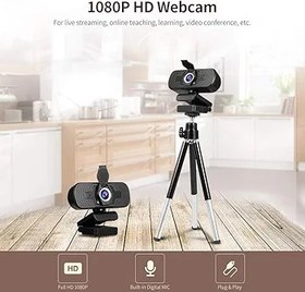 Resim Genel 1080 P Geniş açılı Webcam Video Konferans Kamera USB Tak & Çalıştır ile Lens Kap & Tripod Dizüstü Masaüstü TV için kutu 