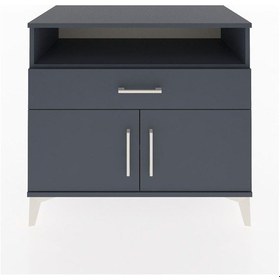 Resim Hyperion Şifonyer 2 Raflı Tek Çekmeceli 2 Kapaklı 88x44x80 Antrasit-antrasit Antrasit 