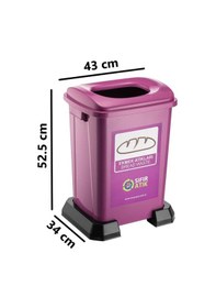 Resim Omnipazar Sy-4395 Sıfır Atık Ekmek Geri Dönüşüm Çöp Kutusu 50 Lt Mor 5 Adet Mor 