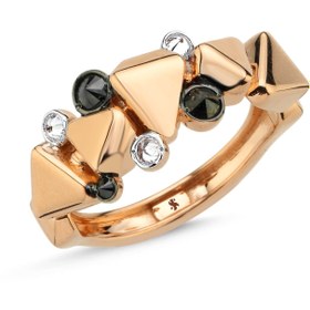 Resim Reverse Set Black & White Diamond Ring - Rose Gold / 58 