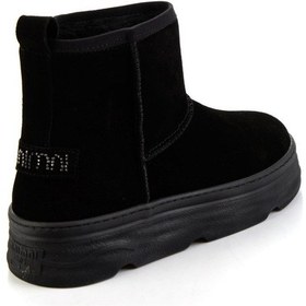 Resim Siyah Hakiki Deri Kadın Bot & Bootie K02748100602 Siyah 