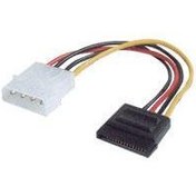 Resim AK-430300-002-M Dahili Güç Kaynağı Kablosu, IDE (4-pin Molex) erkek <=> SATA 15-pin dişi, 0.15 metre 