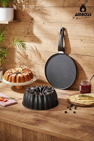Resim Amboss 2 Parça 26 CM Döküm Kek Kalıbı Krep Tava Seti 