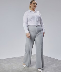 Resim Poly Viscose Full Lycra Beli̇ Lasti̇kli̇ Battal Pantolon - A.Gri / 52 
