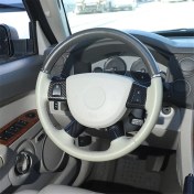 Resim Ruseaao Araba Direksiyon Simidi Düğme Kapağı Trim Stickerı Için (Yurt Dışından) 