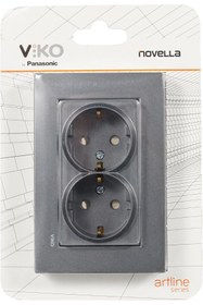 Resim STOREMAX buyflair Novella Füme Ikili Toprakli Priz Çarpma Karşıtı Çocuk Korumalı modaflash 224120 