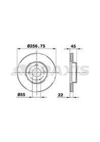 Resim Mazda 323 Fren Diski On 1990-1998 Braxıs Ae0551 2adettir 