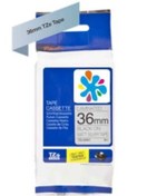 Resim Brother TZe-M961 Gümüş Üzerine Siyah Muadil Etiket Şeridi 