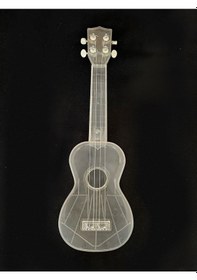 Resim Hawiian Xu21-1-cl Şeffaf Kristal Soprano Ukulele Darbeye Dayanıklı Şeffaf Polikarbon Gövde Su Geçirmez Yapı Eşsiz Sahne Görünümü 