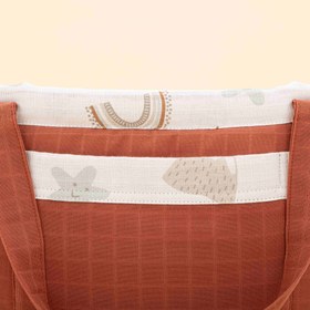 Resim Bebek Bakım Çantası - Koyu Kiremit Muslin - Kahverengi Gökkuşağı 