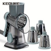 Resim KEOUKE Çok Fonksiyonlu Peynir ve Sebze Rendeleyici Kapaklı - Dayanıklı Plastik, Keskin Rendeleme Yüzeyi, Mutfak Kullanımı İçin İdeal, Kahvaltı, Brunch ve Mor İçin Peyniri Mükemmel Bir Şekilde Rendeler 