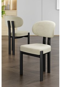 Resim Canisa Radon Serisi Mdf 90x168 Sabit Siyah Mermer Desen Mutfak Masa Takımı 6 Krem Sandalye Siyah Mermer Desen Masa Krem Sandalye 