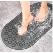 Resim Gıda Bizde Massage Bath Mat Masajlı Vantuzlu Banyo & Duş Kaydırmazı Paspası Antrasit 