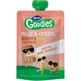 Resim HERO GOODİES Bisküvi - Muz - Portakal Püresi 100g 
