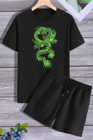 Resim trendypassion Ejder Şort T-shirt Eşofman Takımı 