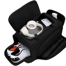 Resim D'VERS Siyah Ayakkabı Bölmeli Sırtta Elde Omuzda Taşınabilir 5 Bölmeli Spor Seyahat Sırt Çantası 