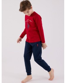 Resim U.S. Polo Assn. U.s. Polo Assn Erkek Çocuk Kırmızı Pijama Takımı 5274-48805 Kırmızı 