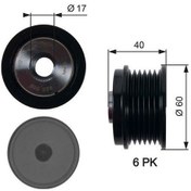 Resim Gates Oap7154 - Alternatör Kasnağı 39.2mm Cmax-fıesta Vı-focus I 
