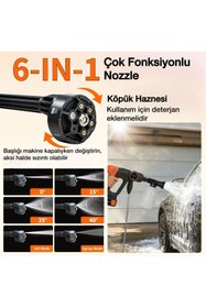 Resim KRAFT HART Çift Akülü Şarjlı Yüksek Basınçlı Oto Araba Bahçe Yıkama Ve Temizleme Tabancası Makinesi 
