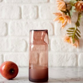 Resim Rakle Matte Bardaklı Sürahi - Kahverengi - 700 ml 