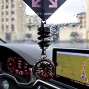 Resim Street Style Alüminyum Alaşımlı Jant Göbeği Anahtarlık - Şok Emici, Araba Süspansiyon Tasarımı "" Etiketi & Kırmızı Vurgular, Araç Tutkunları İçin Mükemmel 
