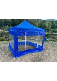 Resim 3x3 M 30 Mm Gazebo Tente Kış Bahçesi Mavi 