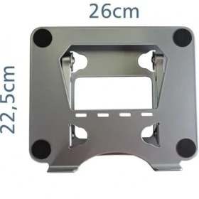Resim Assess Store DYT-815 Metal Ergonomik Uyumlu Katlanabilir Laptop Standı (Silver) 