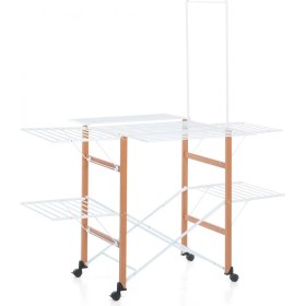 Resim FoppaPedretti Supergulliver Katlanabilir Çamaşır Kurutmalık Ceviz Rengi 