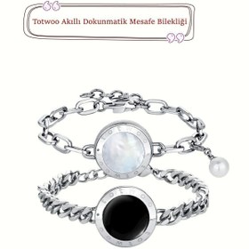 Resim Totwoo Mesafe Bilekliği - Akıllı Dokunmatik Sevgililer Bilekliği 
